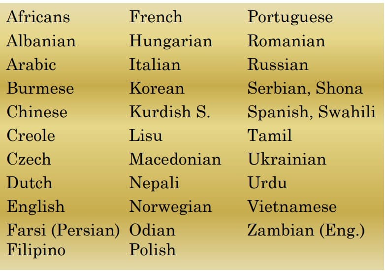 Discipleship Essentials translated into 35 languages